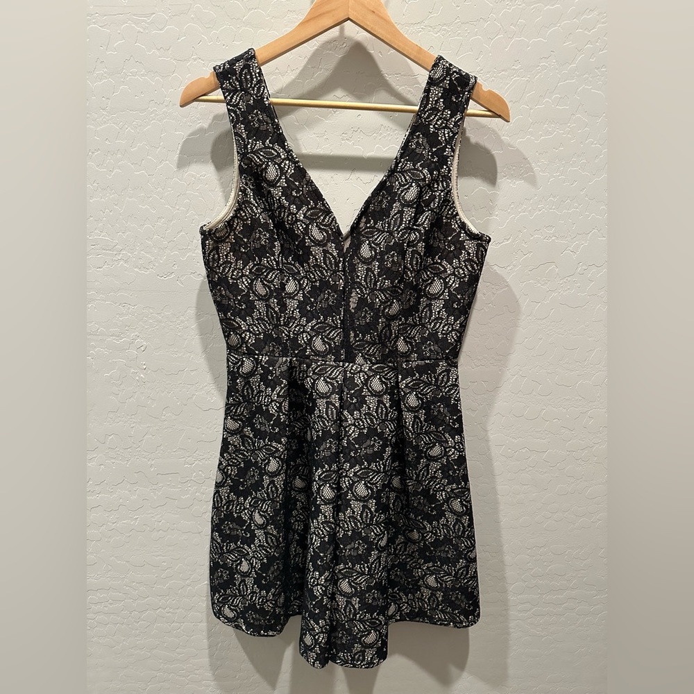 **SALE** Party dress, black lace, nude lining (fully lined)